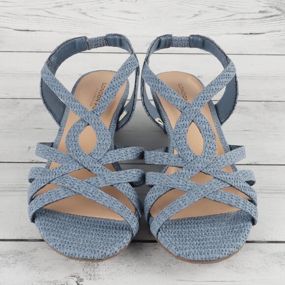 London Fog 7.5M Women's Light Blue, Heel Sling Strap, Open Toe Sandals - Picture 2 of 10